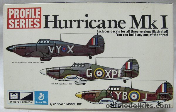 MPC 1/72 Hawker Hurricane Mk.I Profile Series - RAF No. 85 Squadron Church Fenton 1940 / No. 174 Squadron 1941 / No. 17 Squadron Debden 1940, 2-1111-100 plastic model kit